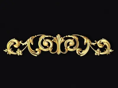 Central decor ornament for furniture 3D model 396