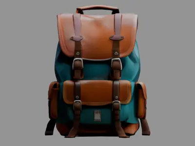 Stylized Backpack BP17 Low-poly 3D model