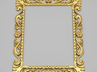Classic Frame Mirror 001 3D model