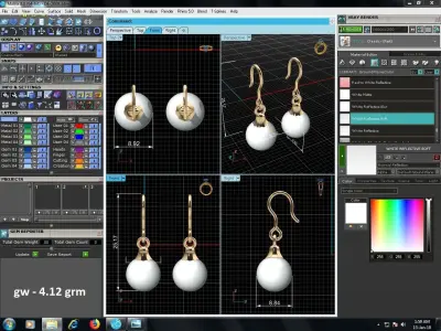 Women earrings 3D print model