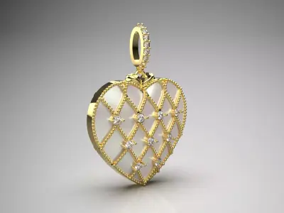 heart jewelry pendant jp0236 3D print model
