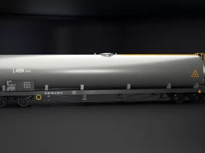 Tanker Railcar Low-poly 3D model