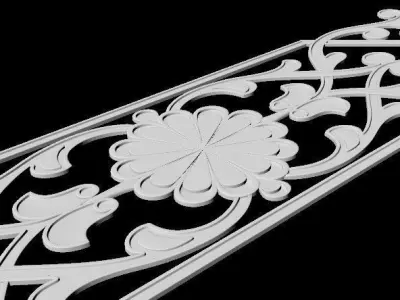 Central decor ornament for furniture 3D model 62