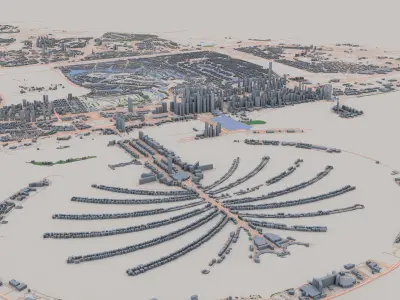 The Palm Jumeirah Dubai 3D model