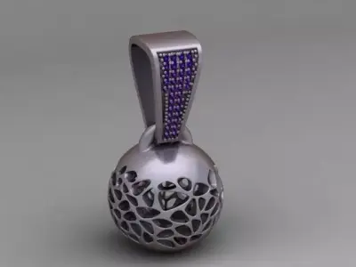 Lattice Orb PendanT Luxury Openwork Sphere Jewelry  3D print model