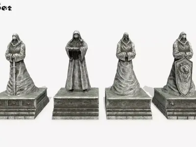statue full set 3D Model Collection
