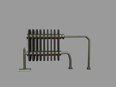 Radiator metal Low-poly 3D model