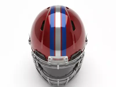 Professional American Football Helmet Low-poly 3D model