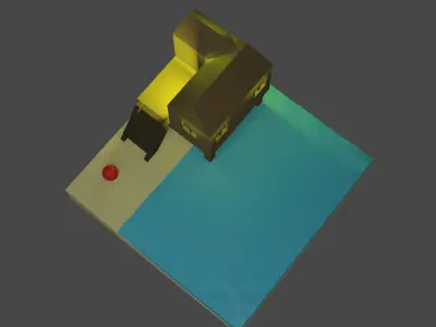 house by the sea 3D model