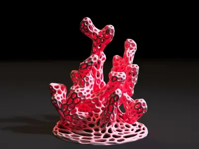 Coral Voronoi decor 3D print model
