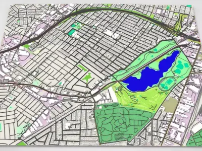 Community Hillside New York USA 3D model