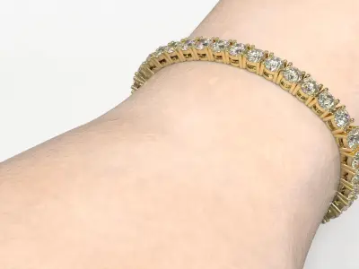 Diamond Tennis Bracelet Link TB3035404550 3D Model Pack