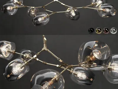 Collection Branching bubble 7 lamps 3D model