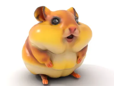 Golden Hamster model pack Low-poly 3D model