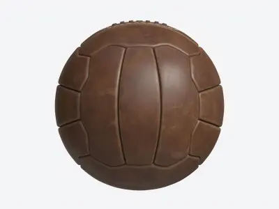 Vintage Leather Soccer Ball 3D model