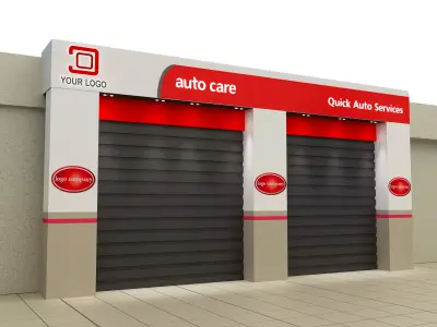 Car service entrance logo sign a615e 3D model