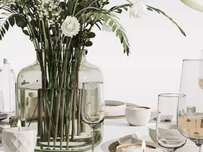 tableware set 037 3D model