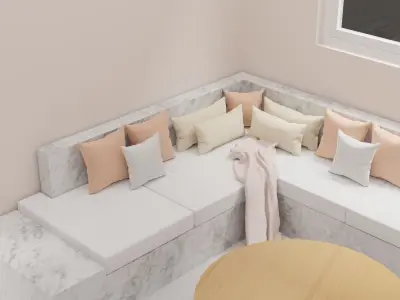 Small Living Room Low-poly 3D model