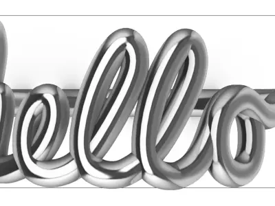custom name ring 3D print model