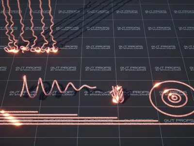 Dynamic gut props for UE Low-poly 3D model