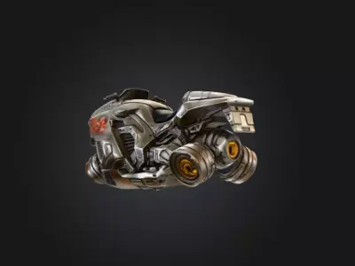 Ruststeel Hoverbike RSR Low-poly 3D model