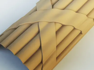 Moulding v 1 wooden tube 3D model