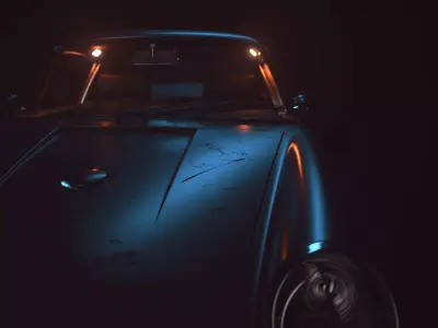 Black Porsche Scene Studio for Corona Renderer Cinema 4D 3D model