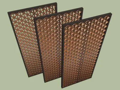 fin wall decorative partition 3D model
