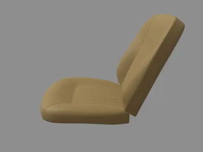 Car Seat 010 Low-poly 3D model