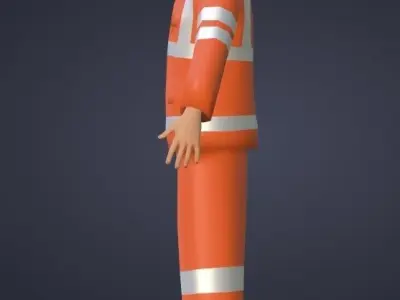Lowpoly Electric Engineer Low-poly 3D model