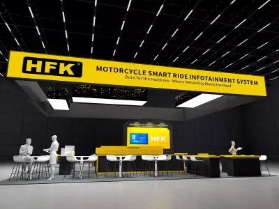 Two wheel car show 3D model