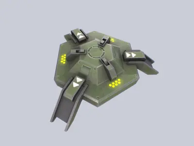 Sci fi trap Low-poly 3D model
