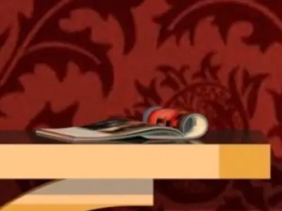 Luxury Table With Lamp Low-poly 3D model