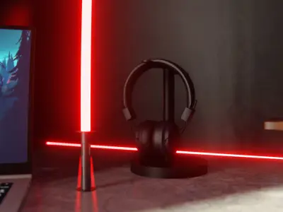 Gaming Room 3D Model by Nikdox 3D model