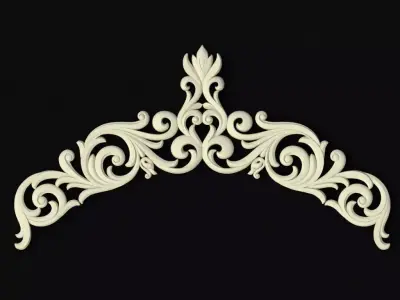 Central decor ornament for furniture 3D model 509