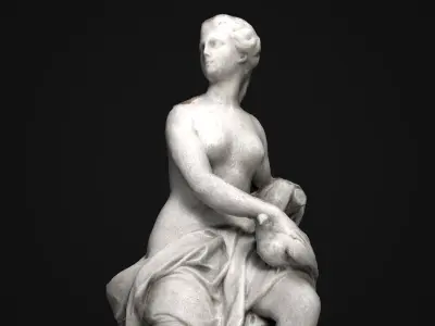 Colombe Statue Low-poly 3D model