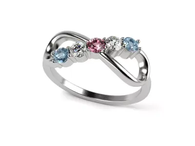 Stones Infinity Ring 3D print model