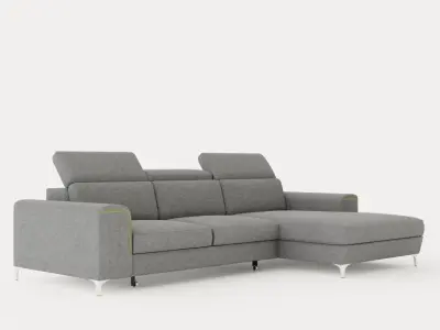 Corner Sofa Bed GIFU Left Low-poly 3D model