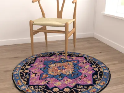 Round Rug Set 38 3D model