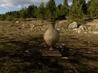 Dirty Vase Low-poly 3D model