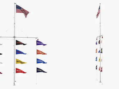 Stadium Flagpole 3D model