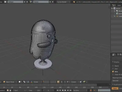 Ghost decoration furniture model Free low-poly 3D model