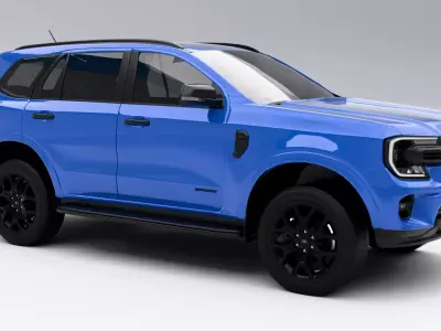Ford Everest Sport 2023 Low-poly 3D model