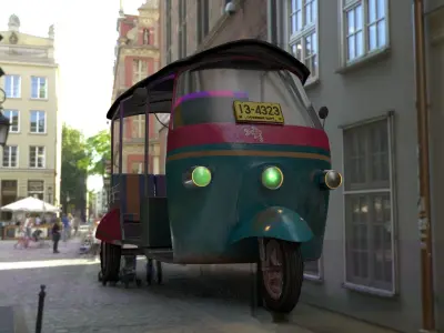 Tuk tuk CGI  model Low-poly 3D model