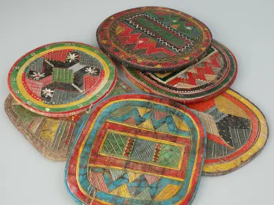 Tribal Wood Decor 5 3D model