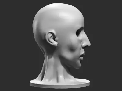 human head modern sculpture 3d print model 93 3D print model
