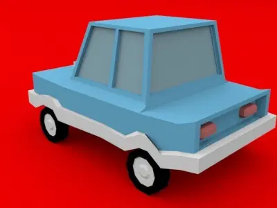Low poly toy car Low-poly 3D model purchase