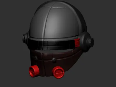 High quality helmet high poly sculpt 3d printable 3D model