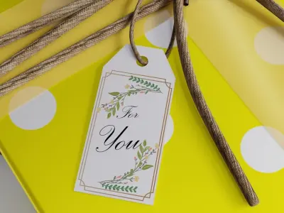 Gift Box with Flowers 3D model