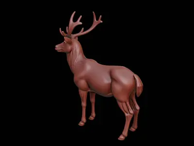 Deer Animal Sculpture 3D print model purchase